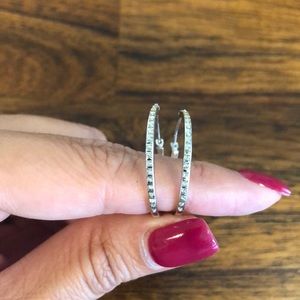 White Gold, Diamond Hoop Earrings